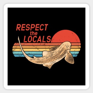 Respect the Locals Zebra Shark Sticker